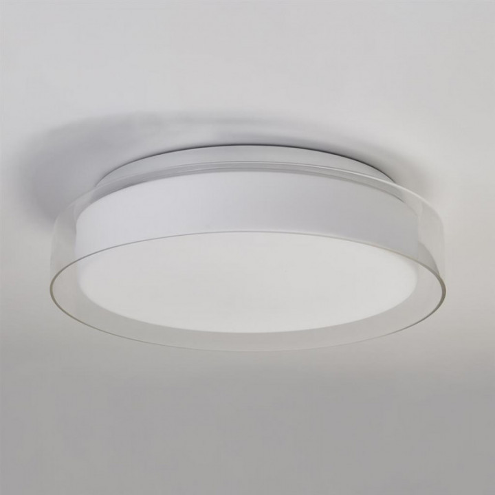 Andaman 30 IP44 12W 3000k, TRIAC, Blanc & Verre