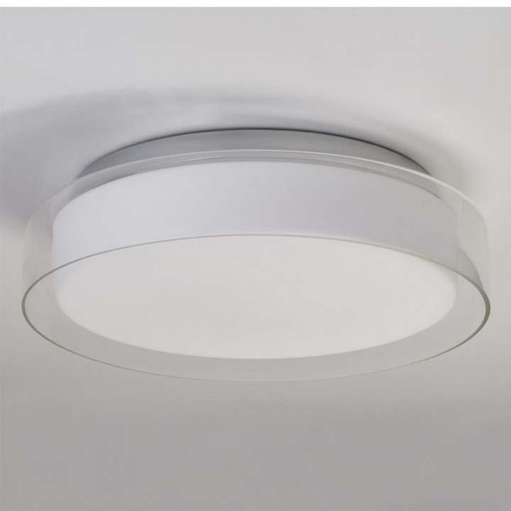 Andaman 40 IP44 24W 3000k, TRIAC, Blanc & Verre