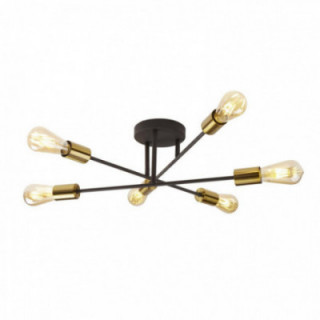 Armstrong 6Lt semi-affleurant - Métal en laiton noir et sati