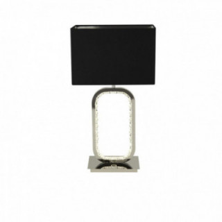 Base LED de lampe de table Aura - Chrome avec verre cristal