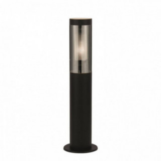 Batton Outdoor Post - Métal noir et polycarbonate fumé