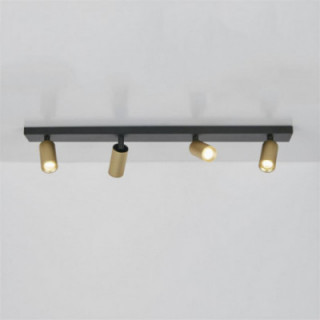 Ciara 4 barres Mini GU10 Spotlight, Or & Noir