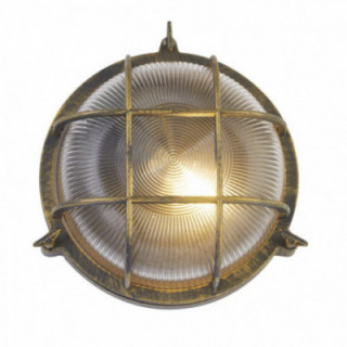 Cloison Rond Extérieur Lumière - Or Noir Métal & Verre Trans