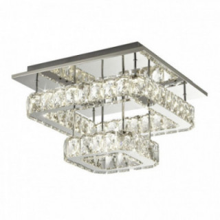 Clover 2 Tier LED Flush - Chrome poli & Cristal