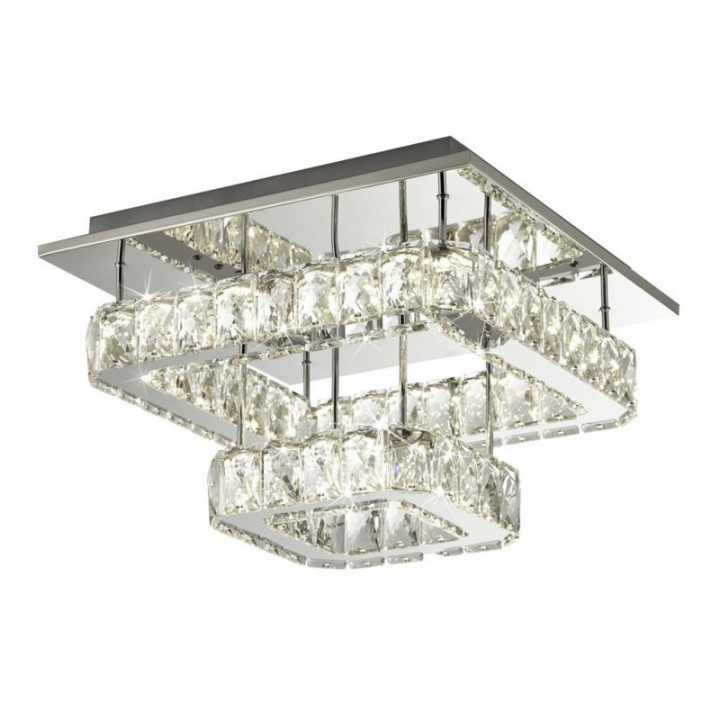 Clover 2 Tier LED Flush - Chrome poli & Cristal