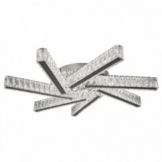 Clover 7Lt LED Flush - Chrome & Verre transparent