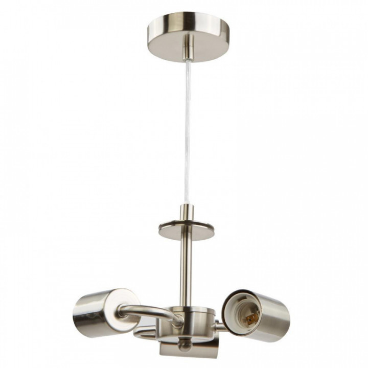 E27 3 légers Suspension Nickel satiné