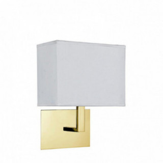 Éclairage mural dhôtel - Abat-jour en laiton satiné et tiss