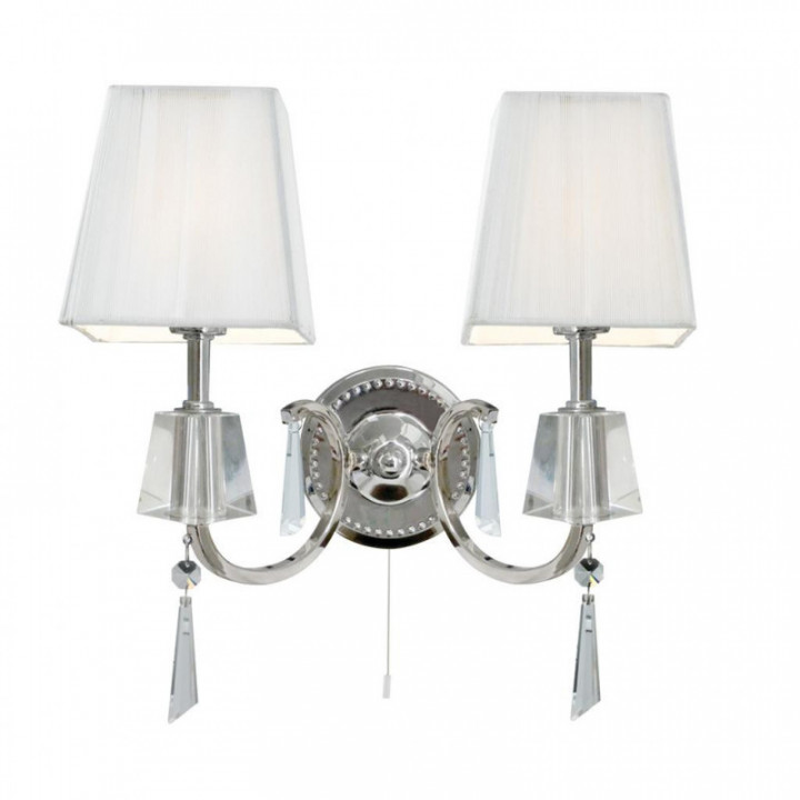 Éclairage mural Portico 2Lt - Métal chromé & verre