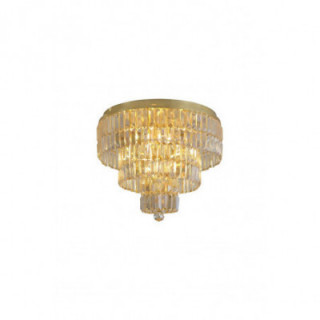 Empire 6lt à la couleur, laiton satiné et verre de champagne