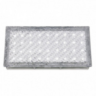 Extérieur encastré à pied - Métal blanc et polycarbonate