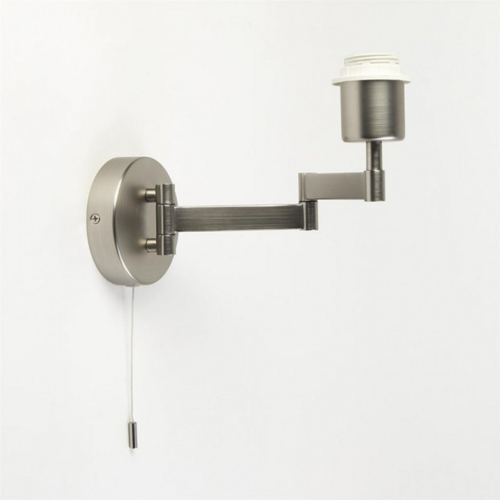 Fenchurch Wall Light, E27, Nickel satiné