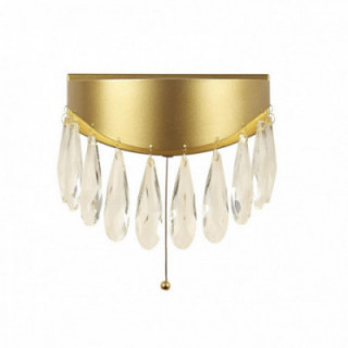 Feu mural Jewel 2Lt - Métal dor et de cristal