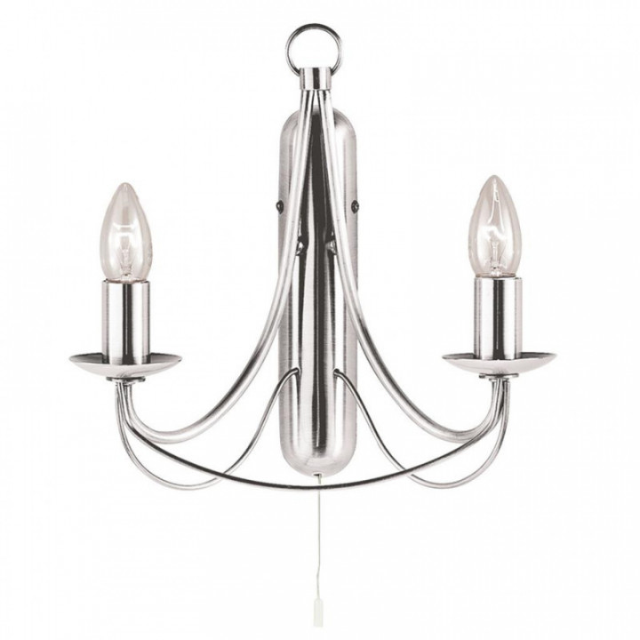 Feu mural Maypole 2Lt - Satin Silver Metal