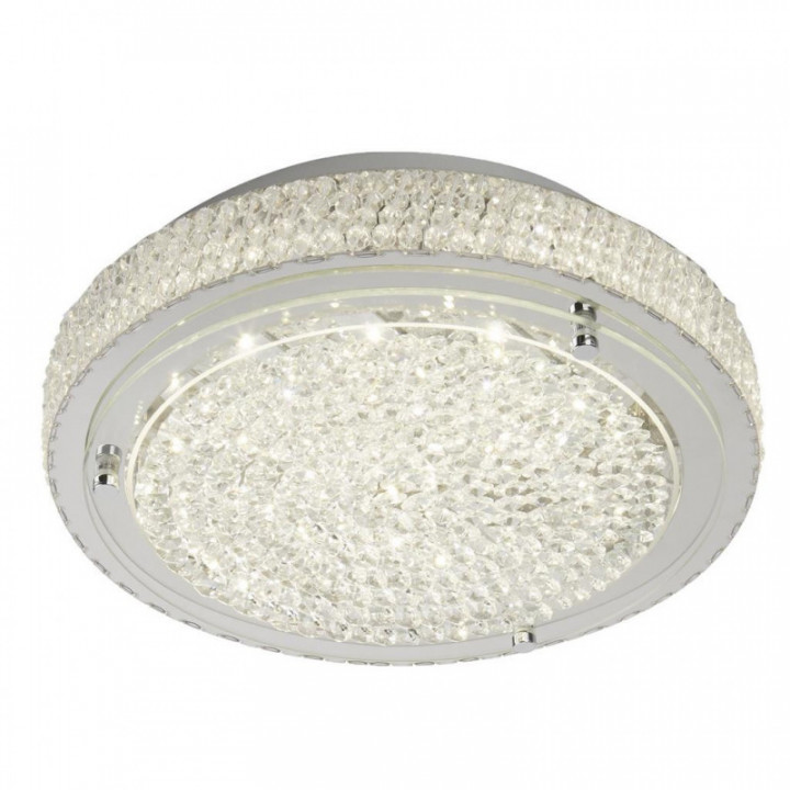 Florida Flush - Métal chromé & cristal transparent