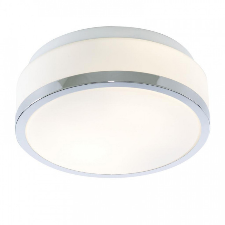 Flush Cheese 2Lt - Métal chromé & verre blanc