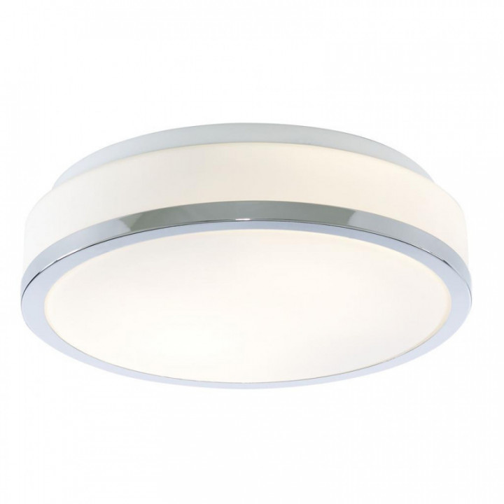 Flush Cheese 2Lt - Métal chromé & verre blanc