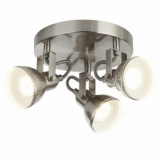 Focus 3Lt Projecteur rond - Satin Silver Metal