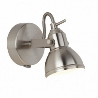 Focus Spotlight Wall Light - Satin Silver Metal