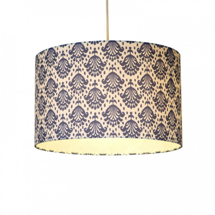 Abat-jour de batterie à imprimé saphir de juin