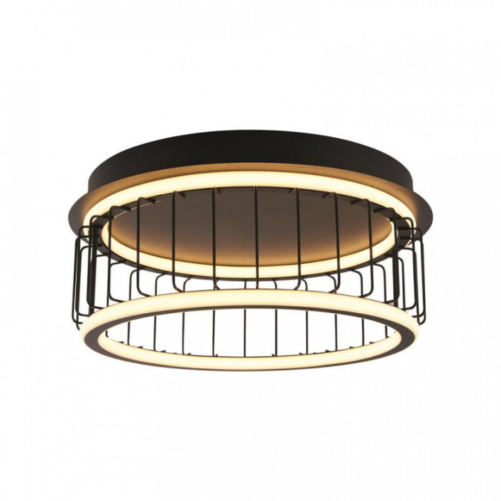 Affleurement de cage Circolo - Métal noir & Silicone blanc