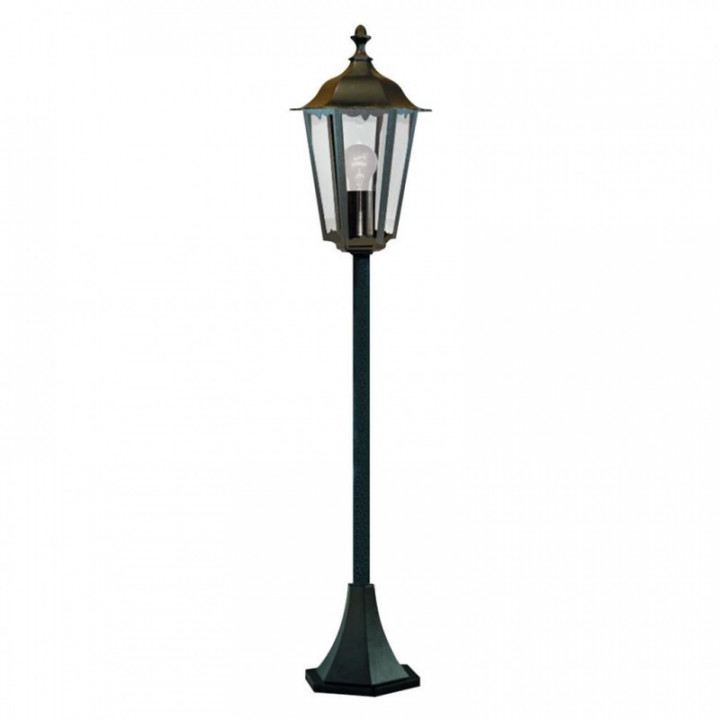 Alex Outdoor Post - Métal noir et verre