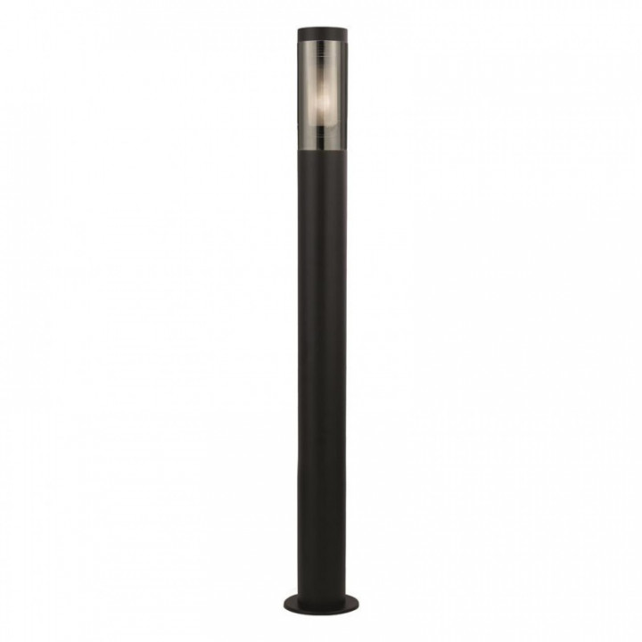 Batton Outdoor Post - Métal noir et polycarbonate fumé