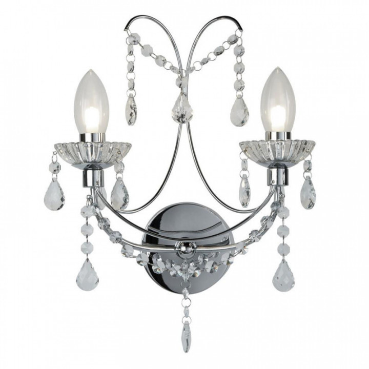 Éclairage mural de salle de bain Autumn 2LT - Métal chromé