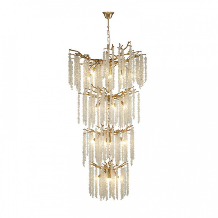 Escalier Lux&Belle 21LT - Métal Or Matt & Cristal Transparen