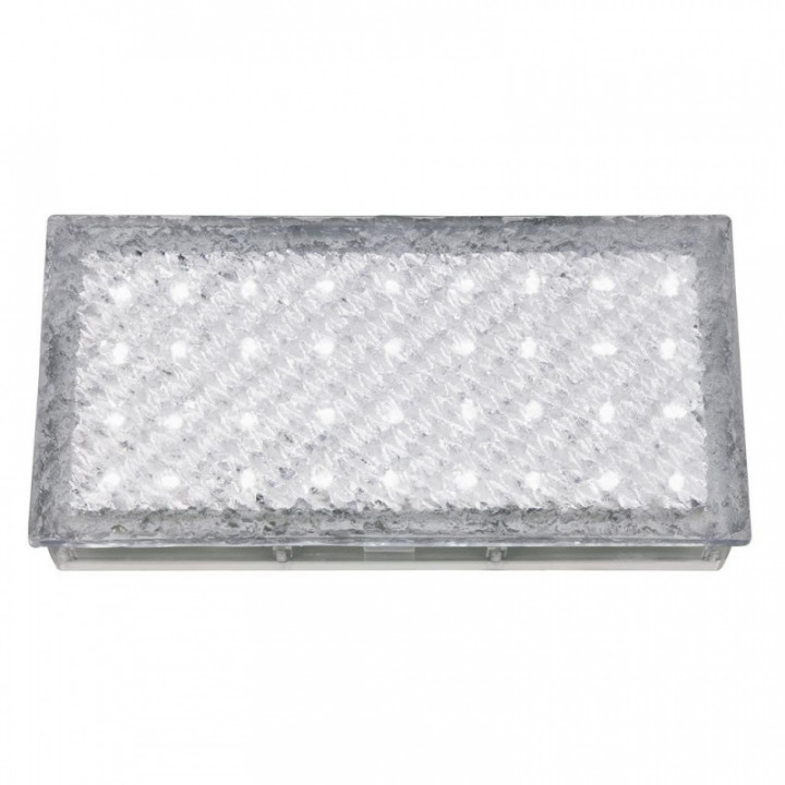 Extérieur encastré à pied - Métal blanc et polycarbonate