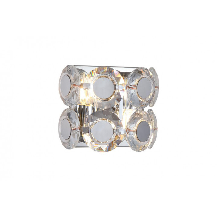 Feu mural 2Lt Chrome Métal & Verre