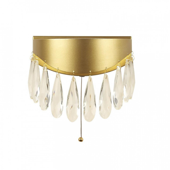 Feu mural Jewel 2Lt - Métal dor et de cristal