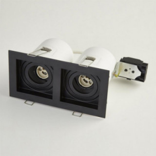 Grille 2 GU10, Résistance au feu, Noire