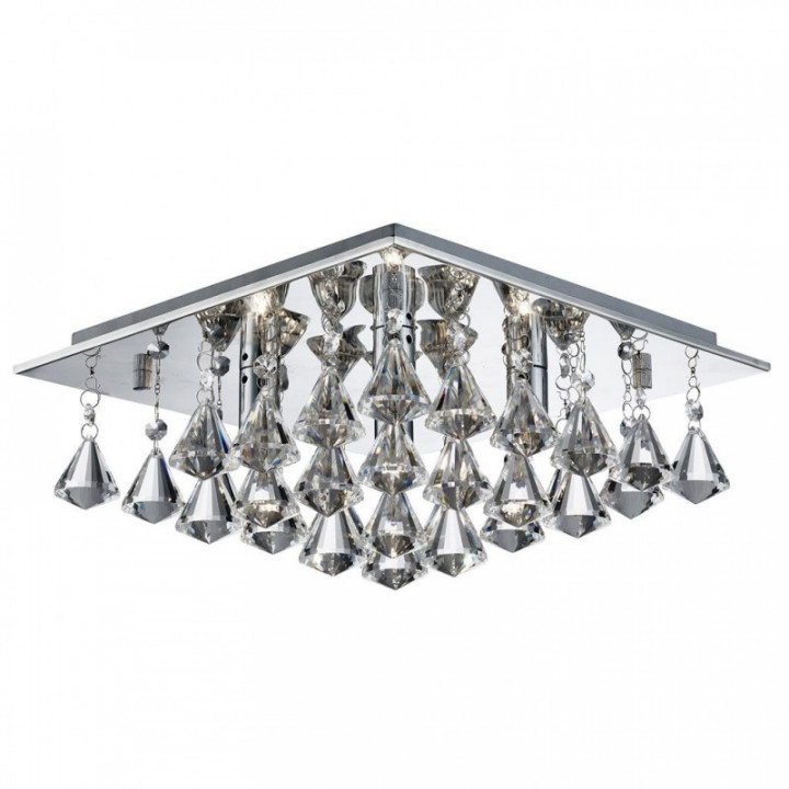 Hanna 4Lt flush - Chrome & Gouttes cristallines transparente