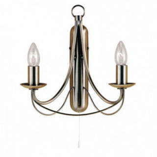 Lampadaire mural Maypole 2Lt - Métal en laiton ancien