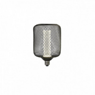 Lampe à tambour à effet de treillis métallique - Black Metal