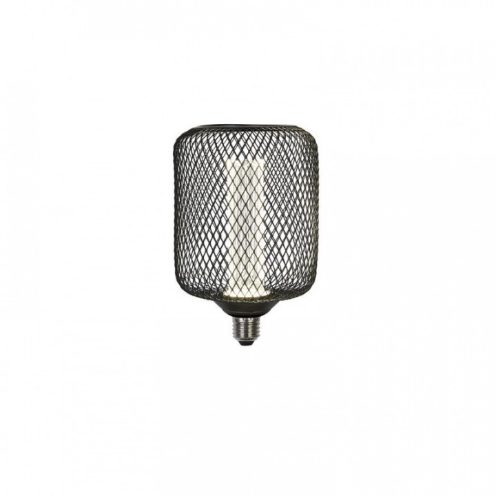 Lampe à tambour à effet de treillis métallique - Black Metal