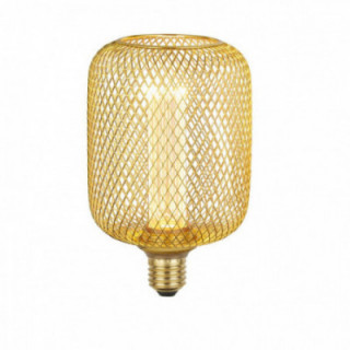 Lampe à tambour à effet de treillis métallique - Gold Metal