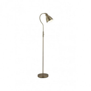 Lampe de pied réglable, laiton ancien