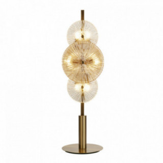 Lampe de table à roue de chariot 6Lt - Bronze métallique, tr