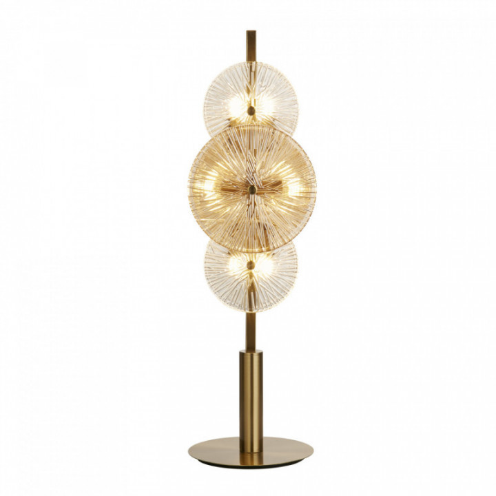 Lampe de table à roue de chariot 6Lt - Bronze métallique, tr