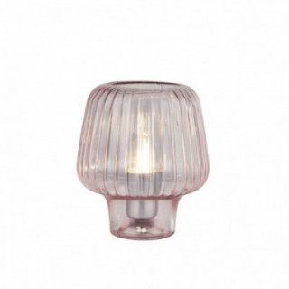 Lampe de table Aria - Verre Rose Ripple