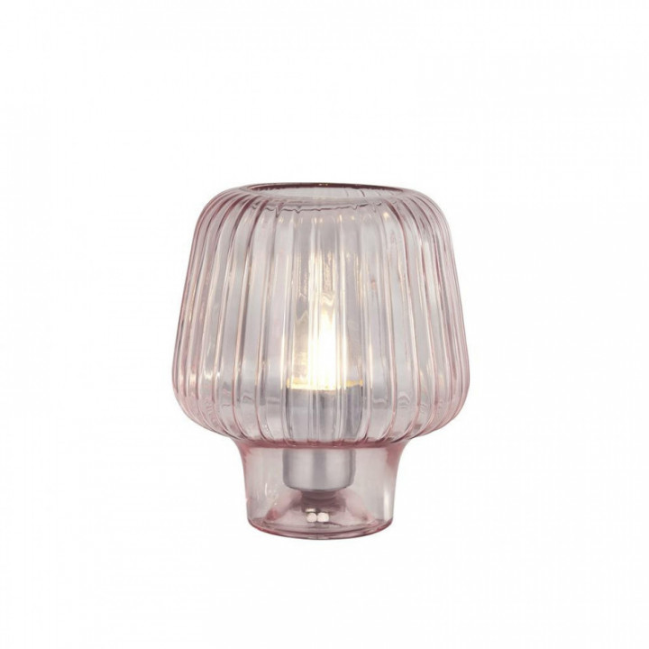 Lampe de table Aria - Verre Rose Ripple