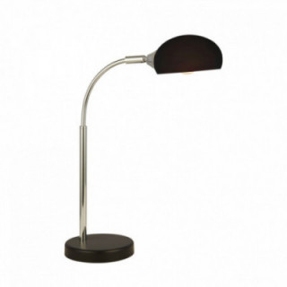 Lampe de table Astro - abat-jour en métal noir & chrome & ve