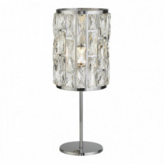 Lampe de table Bijou - Métal chromé et verre cristal