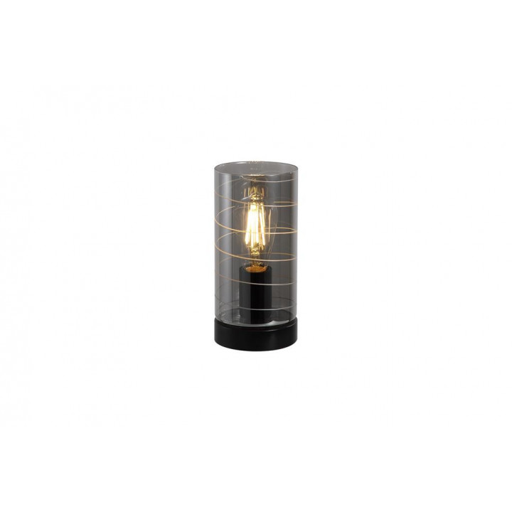 Lampe de table Broughton 1Lt, verre fumé