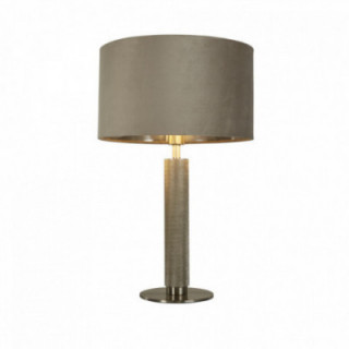 Lampe de table de Londres - Teint-jour en satin moleté argen