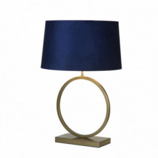 Lampe de table élégante - Bronze en métal avec abat-jour ble