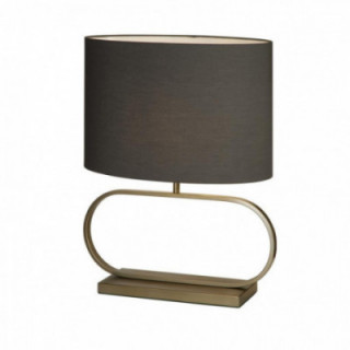 Lampe de table élégante - Bronze en métal avec abat-jour gri