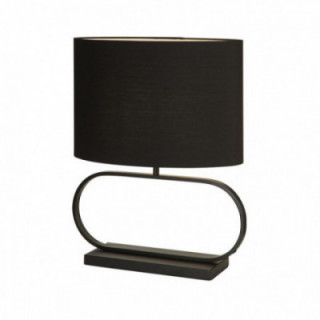 Lampe de table élégante - Métal noir avec abat-jour noir